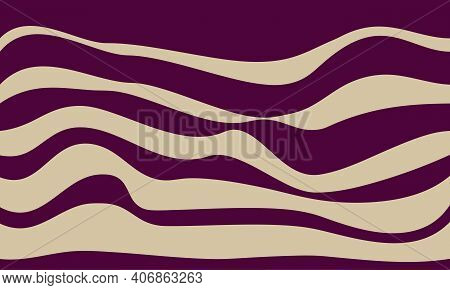 Abstract Background Purple And Beige Curved Lines