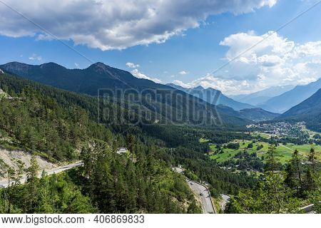 Alps Mountain Landscape In Briancon In France