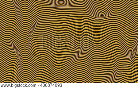 Abstract Background With Black-gold Lines, Retro Wallpapers