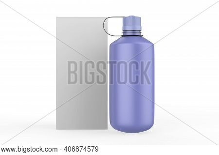 Realistic Mockup Bottle For Drinks. Universal For Different Volumes M Milliliters. Template For The 