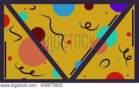 Abstract Geometric Colorful Shapes, Modern Style For Interior