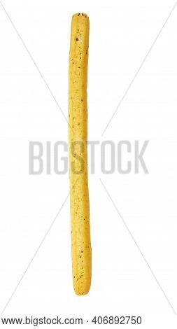 Italian Grissini Breadsticks. Tasty Grissini Snack Isolated On White Background. File Contains Clipp
