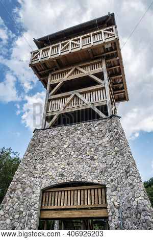 Lookout Tower Haj, Nova Bana, Slovak Republic. Architectural Theme. Travel Destination.