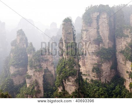 Montaña de la roca en Zhangjiajie.
