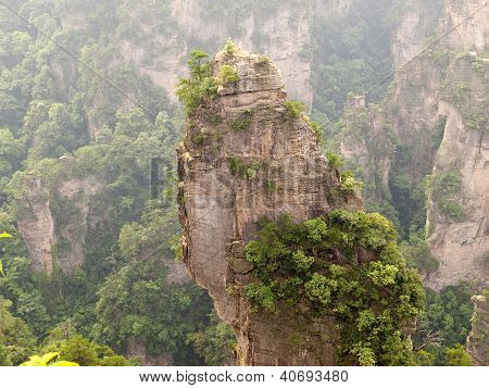 Montaña de la roca en Zhangjiajie.