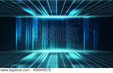 Futuristic Background To Space . This Is A 3d Render Illustration .