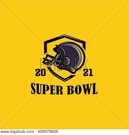 Vector Illustration Of Superbowl And American Football Badge In Manual Drawing Style, American Footb