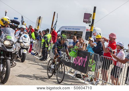 The Cyclist Nairo Alexander Quintana Rojas On Mont Ventoux
