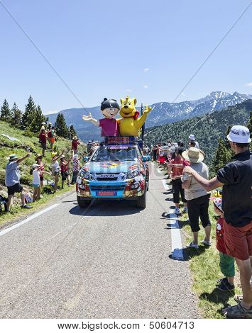 Haribo Car In Pyrenees Mountains