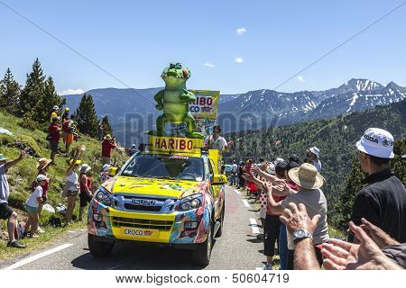 Haribo Car In Pyrenees Mountains