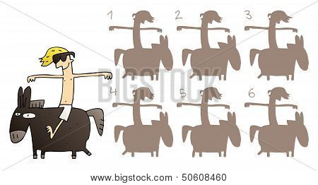 Horse Mirror Image Visual Game