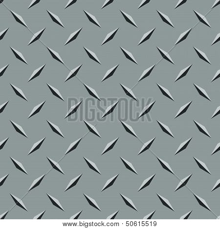 Non-skid Treadplate Steel Seamless Pattern