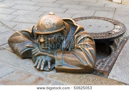 Bronze Sculpture Called Man At Work
