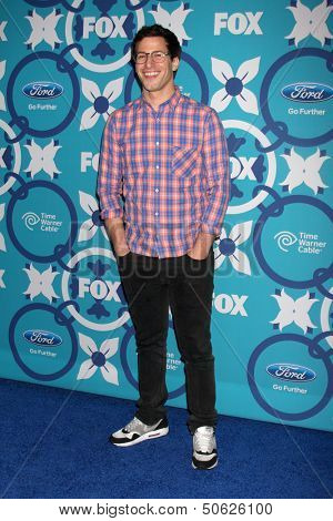 LOS ANGELES - SEP 9:  Andy Samberg at the FOX Fall Eco-Casino Party at The Bungalow on September 9, 2013 in Santa Monica, CA