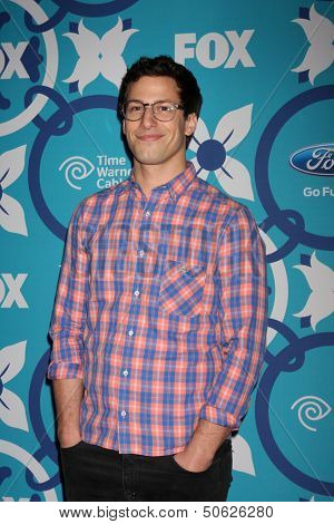 LOS ANGELES - SEP 9:  Andy Samberg at the FOX Fall Eco-Casino Party at The Bungalow on September 9, 2013 in Santa Monica, CA