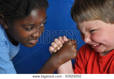 Boys armwrestling