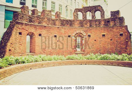 Retro Look St Giovanni In Conca Ruins, Milan