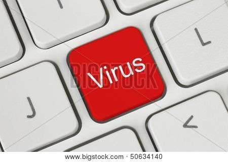 Red virus button