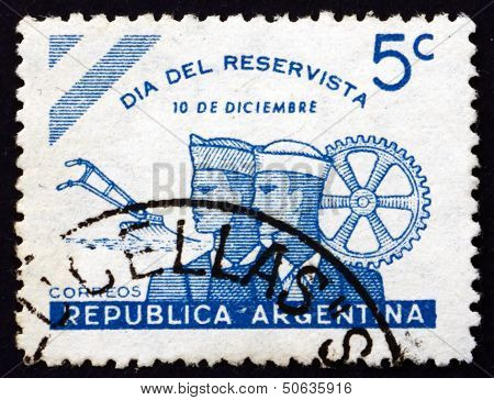 Postage Stamp Argentina 1944 Day Of The Reservists