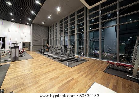Bright Gym With A Lot Of Windows