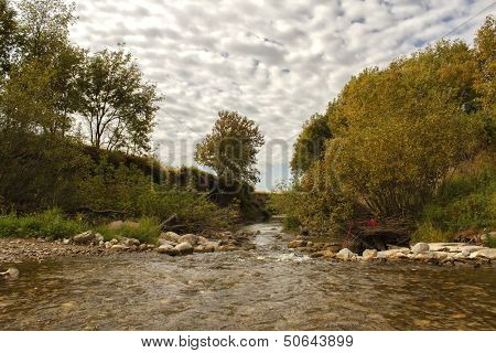 A stream over a road