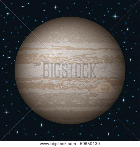 Planet Jupiter in space