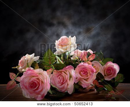 Still Life Of Rose Bouquet Flower
