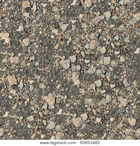 Seamless Texture of Stony Soil.