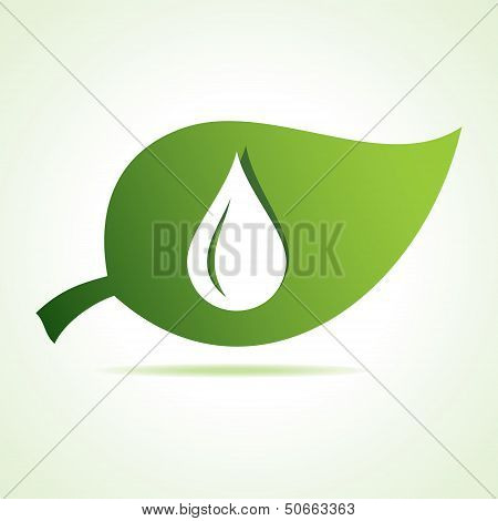 water drop icon at leaf