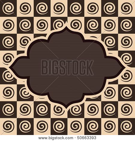 Retro spiral and square pattern vintage