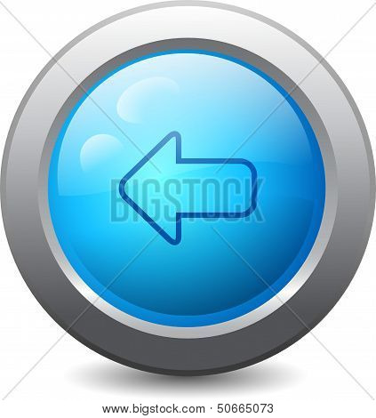 Web Button With Left Arrow