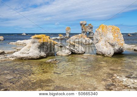 Limestone Formations In The Baltic Sea