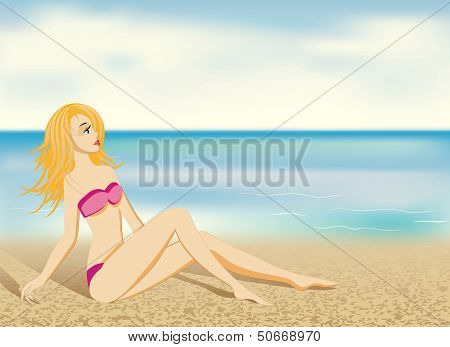 Girl On The Beach