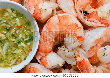 Bbq Tiger Prawn With Seafood Dip
