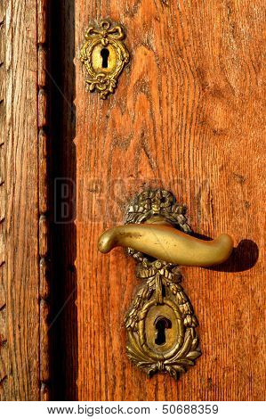 Oakwood And Brass Ornaments And Fittings