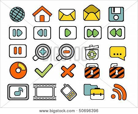 40 Doodle Web Icons