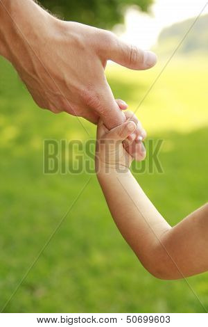 Parent Holds The Hand Of A Small Child