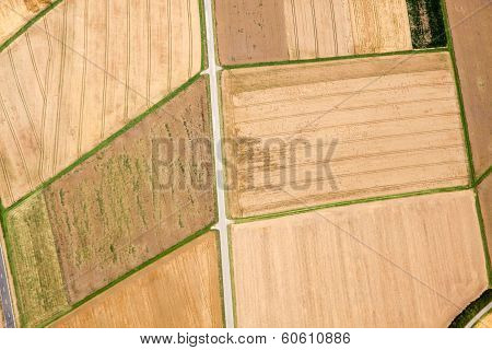 Aerial View Of Brown Fields