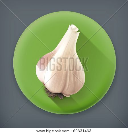 Glazed ring donut, long shadow vector icon