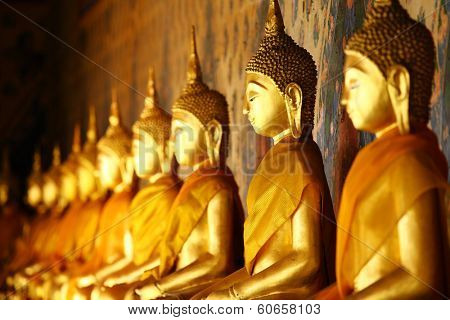 Golden buddha in temple