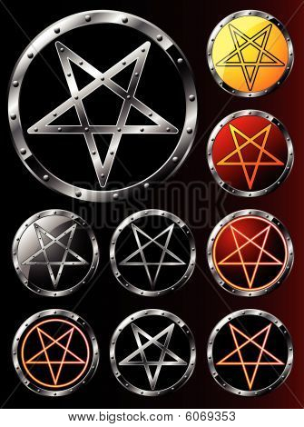 Conjunto de pentagramas