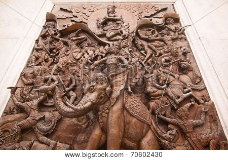 Wall Sculpture History In Trimit Temple