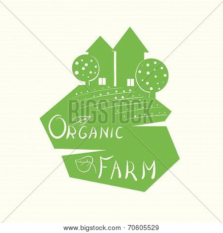 Illustration of an organic farm