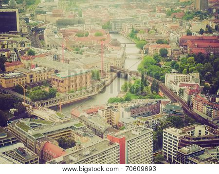 Retro Look Berlin Aerial View