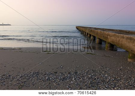 Old Jetty With Mussels