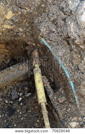 Underground Pipe Work Undergoing Repair.