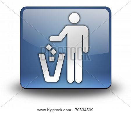 Icon, Button, Pictogram Litter Container