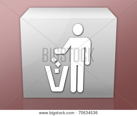 Icon, Button, Pictogram Litter Container