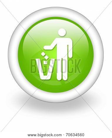 Icon, Button, Pictogram Litter Container
