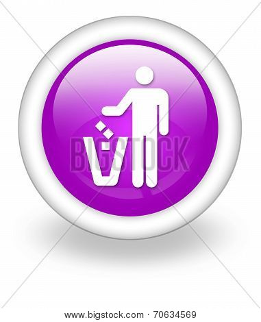 Icon, Button, Pictogram Litter Container